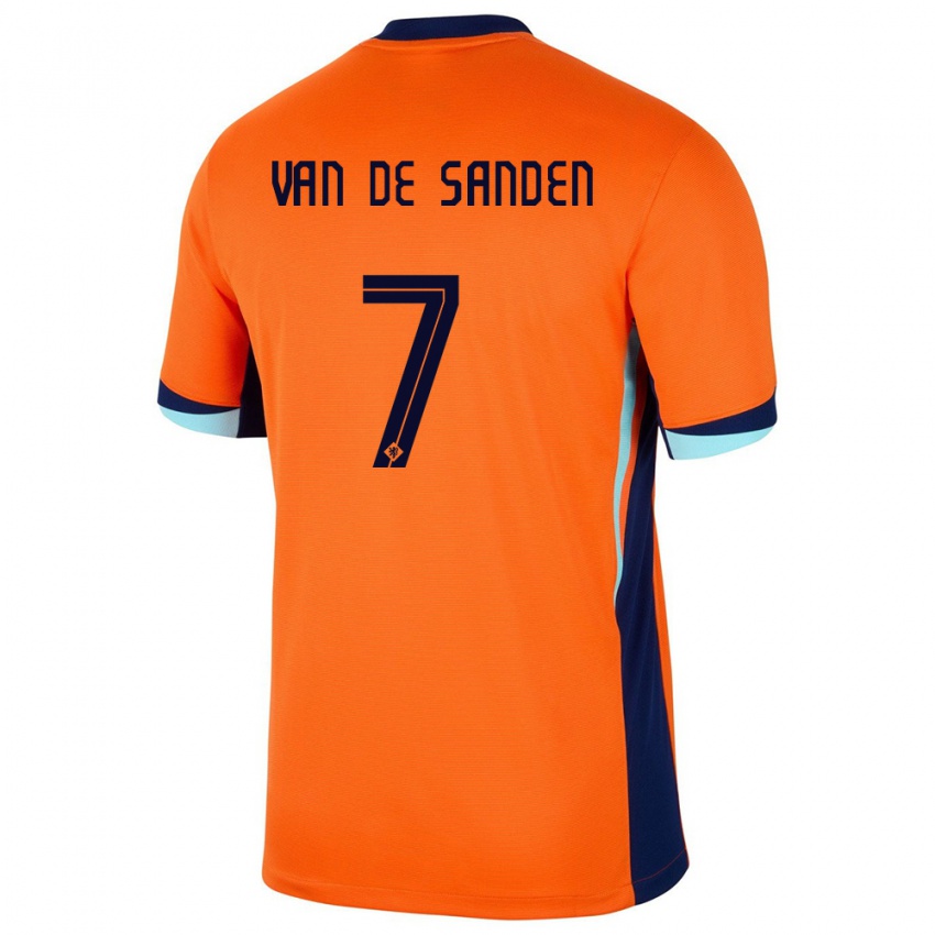 Heren Nederland Shanice Van De Sanden #7 Oranje Thuisshirt Thuistenue 24-26 T-Shirt