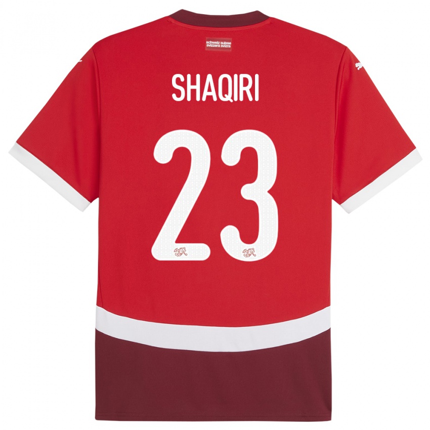 Heren Zwitserland Xherdan Shaqiri #23 Rood Thuisshirt Thuistenue 24-26 T-Shirt