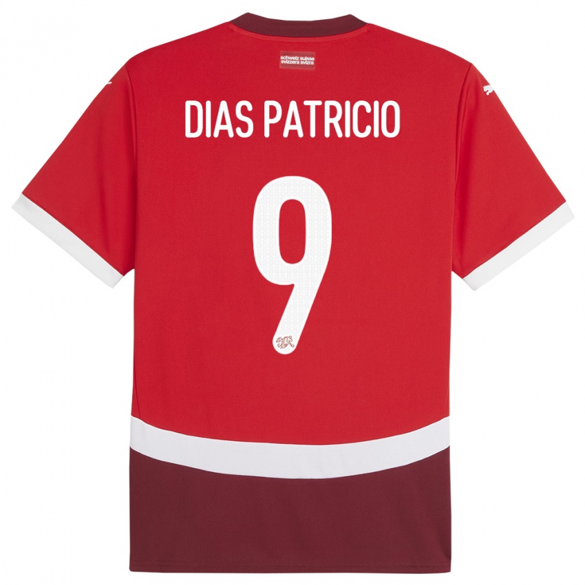 Heren Zwitserland Alexandre Dias Patricio #9 Rood Thuisshirt Thuistenue 24-26 T-Shirt