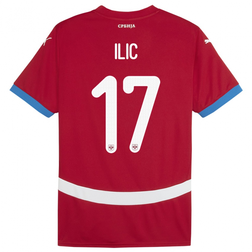 Heren Servië Ivan Ilic #17 Rood Thuisshirt Thuistenue 24-26 T-Shirt