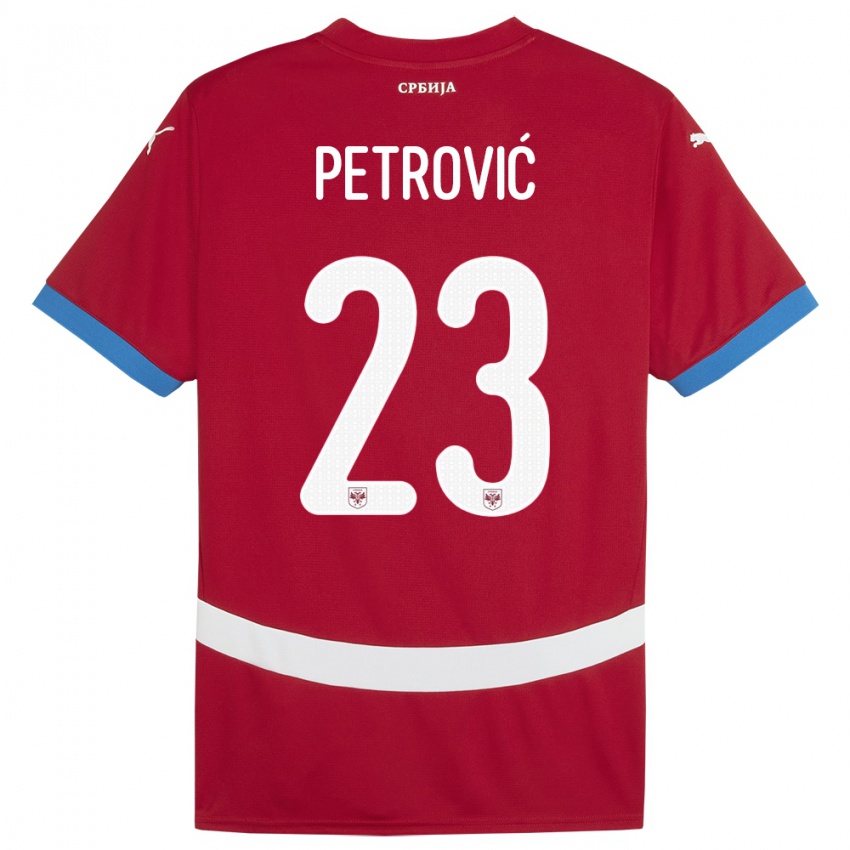 Heren Servië Jovana Petrovic #23 Rood Thuisshirt Thuistenue 24-26 T-Shirt