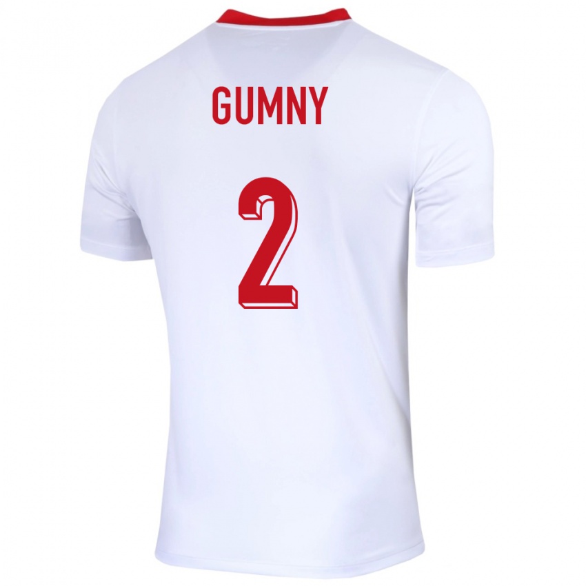 Heren Polen Robert Gumny #2 Wit Thuisshirt Thuistenue 24-26 T-Shirt