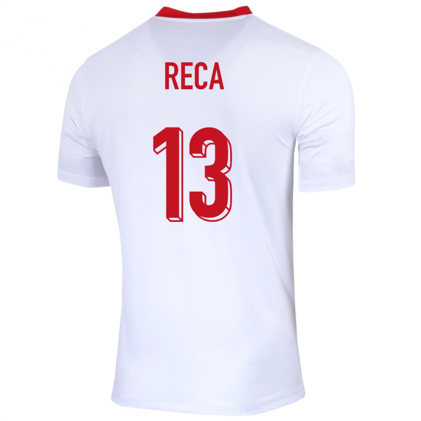 Heren Polen Arkadiusz Reca #13 Wit Thuisshirt Thuistenue 24-26 T-Shirt