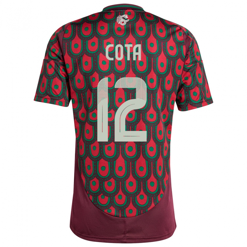 Heren Mexico Rodolfo Cota #12 Kastanjebruin Thuisshirt Thuistenue 24-26 T-Shirt