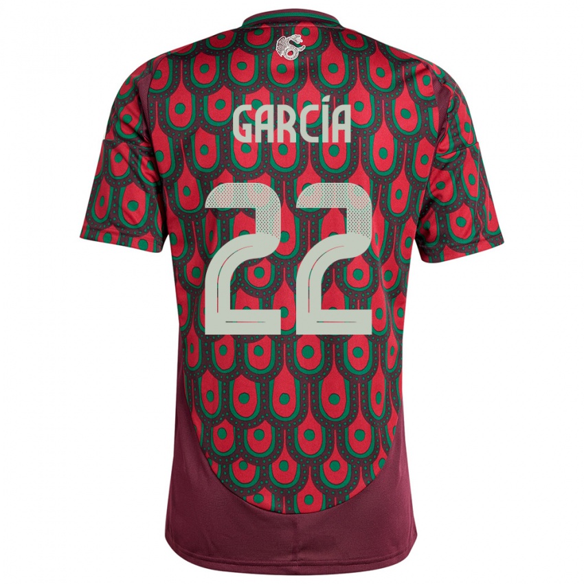 Heren Mexico Diana Garcia #22 Kastanjebruin Thuisshirt Thuistenue 24-26 T-Shirt