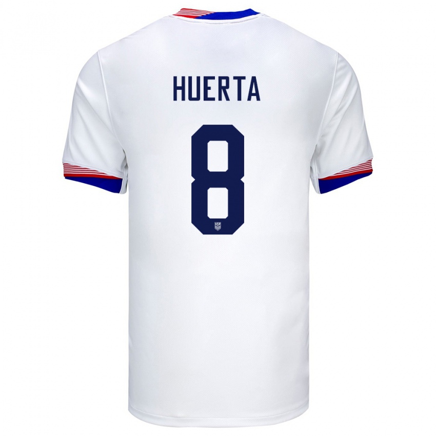 Heren Verenigde Staten Sofia Huerta #8 Wit Thuisshirt Thuistenue 24-26 T-Shirt