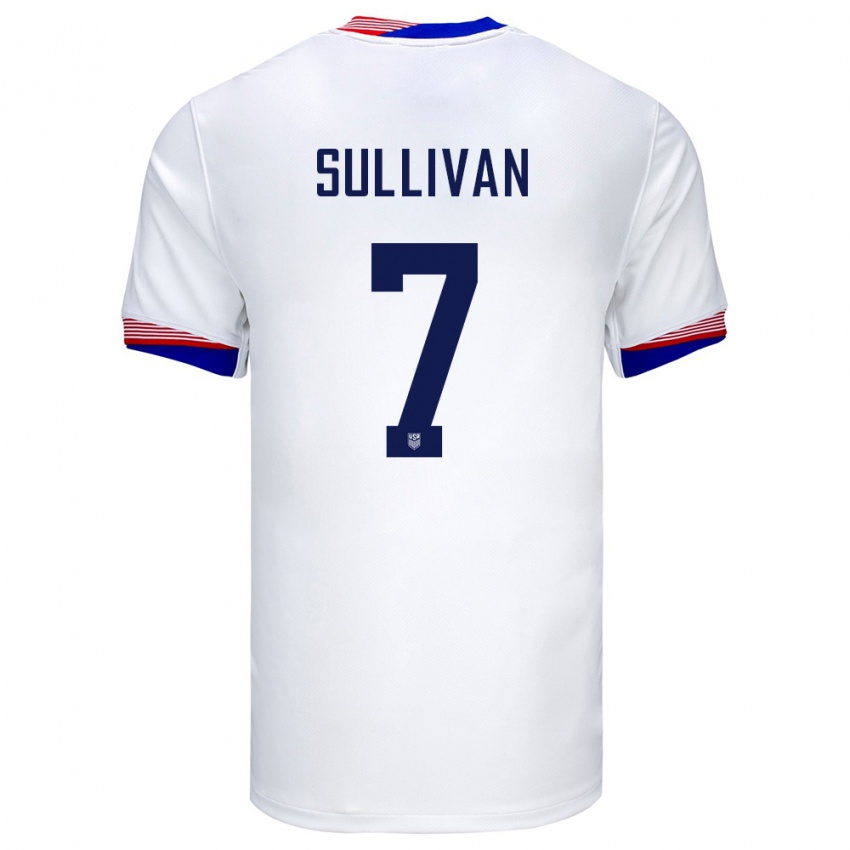 Heren Verenigde Staten Quinn Sullivan #7 Wit Thuisshirt Thuistenue 24-26 T-Shirt