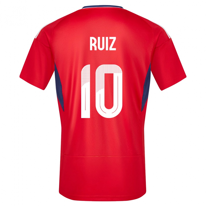 Heren Costa Rica Bryan Ruiz #10 Rood Thuisshirt Thuistenue 24-26 T-Shirt