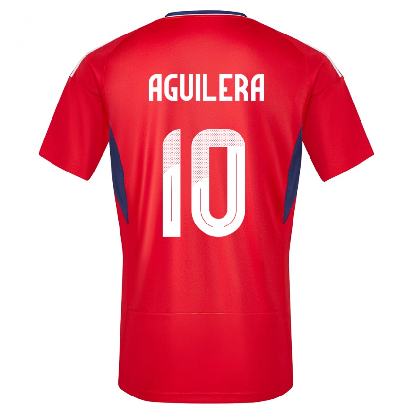 Heren Costa Rica Brandon Aguilera #10 Rood Thuisshirt Thuistenue 24-26 T-Shirt