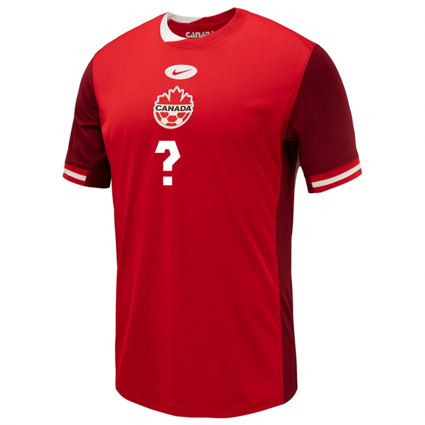 Heren Canada Uw Naam #0 Rood Thuisshirt Thuistenue 24-26 T-Shirt