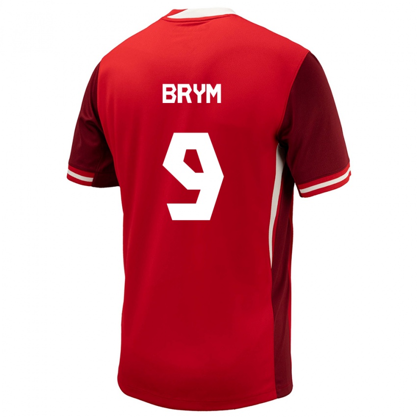 Heren Canada Charles Andreas Brym #9 Rood Thuisshirt Thuistenue 24-26 T-Shirt