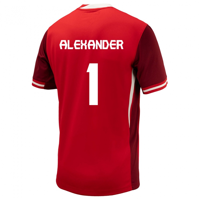 Heren Canada Ben Alexander #1 Rood Thuisshirt Thuistenue 24-26 T-Shirt