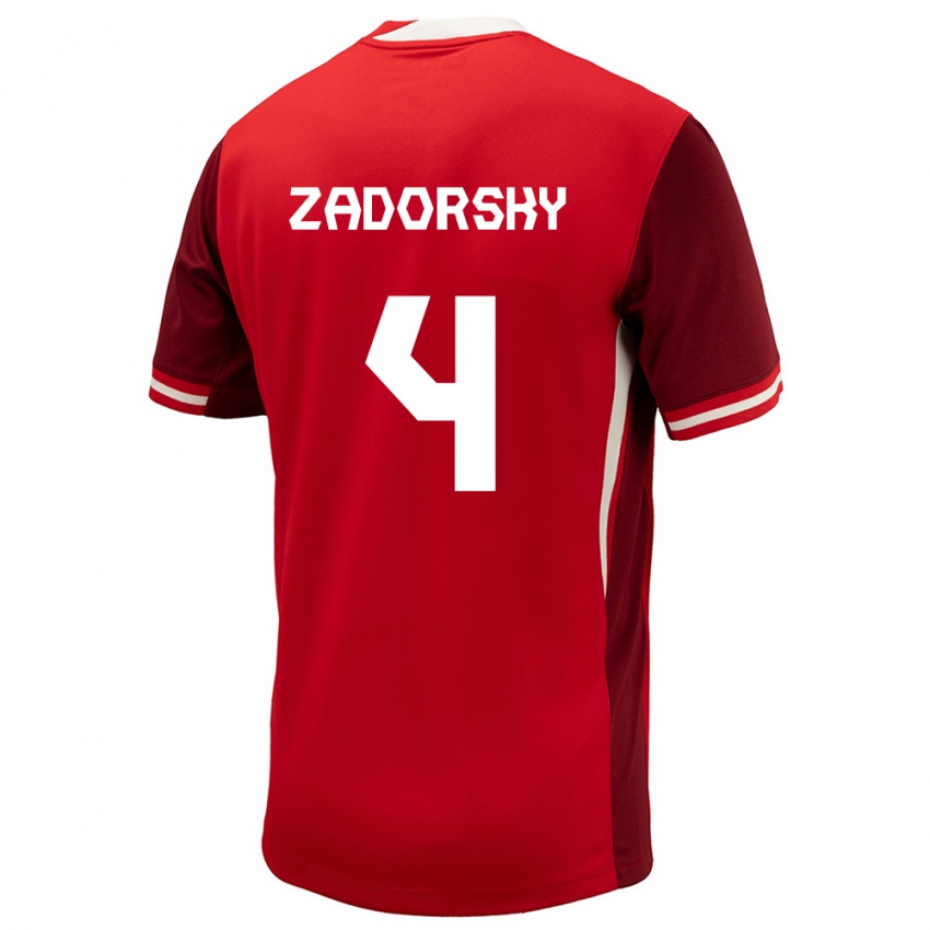 Heren Canada Shelina Zadorsky #4 Rood Thuisshirt Thuistenue 24-26 T-Shirt