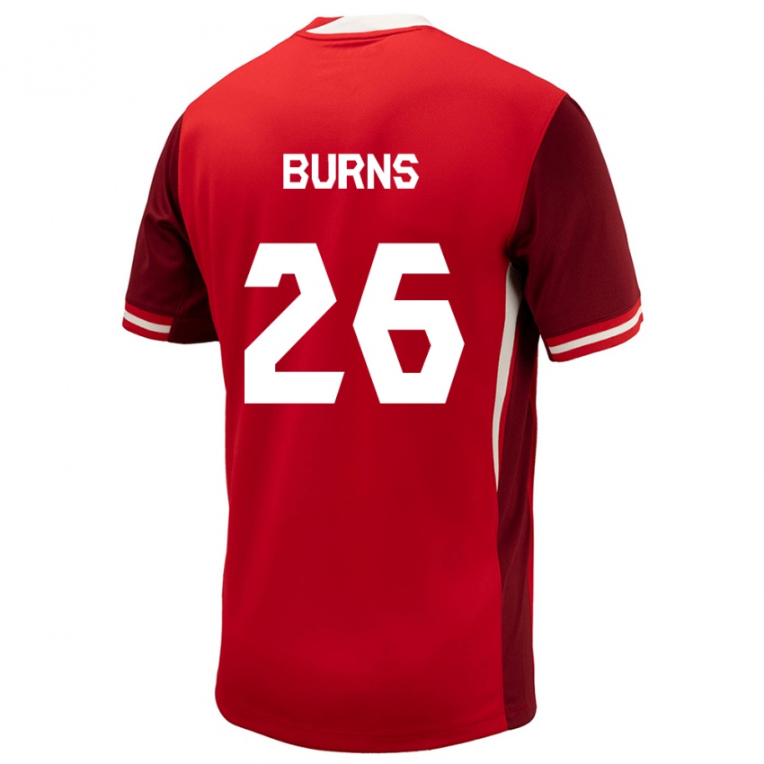 Heren Canada Zoe Burns #26 Rood Thuisshirt Thuistenue 24-26 T-Shirt
