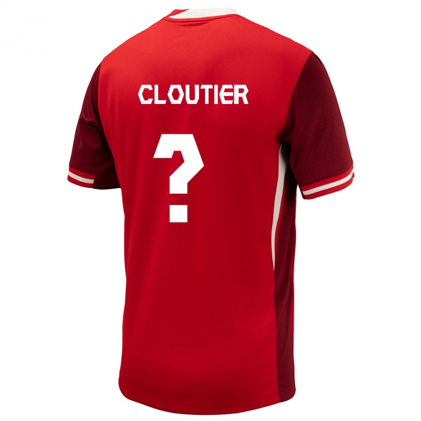 Heren Canada Loic Cloutier #0 Rood Thuisshirt Thuistenue 24-26 T-Shirt