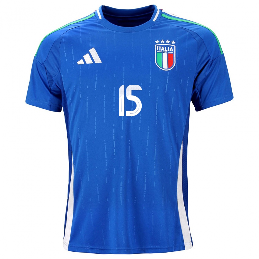 Heren Italië Annamaria Serturini #15 Blauw Thuisshirt Thuistenue 24-26 T-Shirt