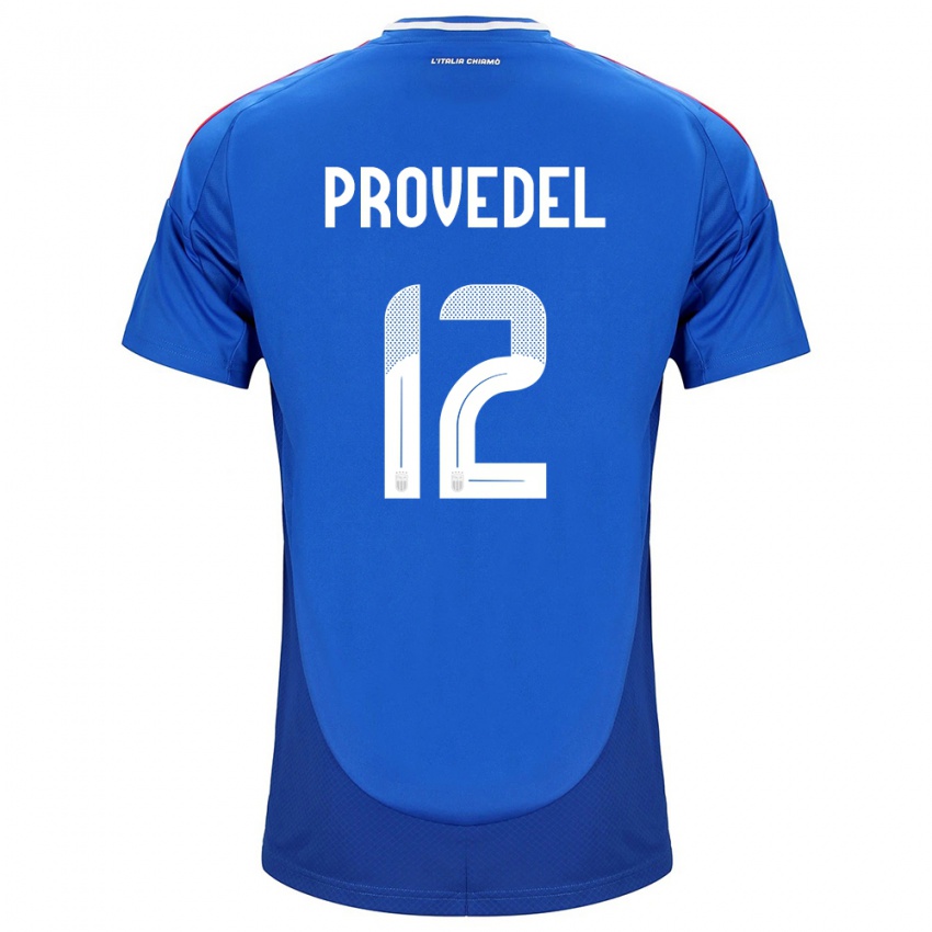 Heren Italië Ivan Provedel #12 Blauw Thuisshirt Thuistenue 24-26 T-Shirt