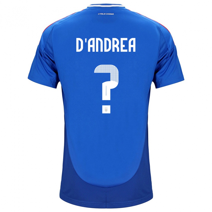 Heren Italië Luca D'andrea #0 Blauw Thuisshirt Thuistenue 24-26 T-Shirt