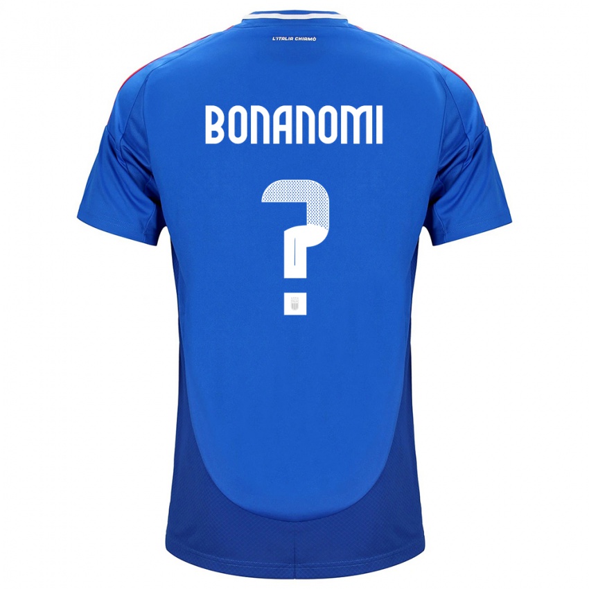 Heren Italië Andrea Bonanomi #0 Blauw Thuisshirt Thuistenue 24-26 T-Shirt