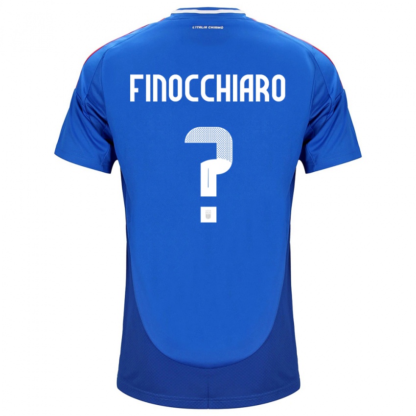 Heren Italië Gabriele Finocchiaro #0 Blauw Thuisshirt Thuistenue 24-26 T-Shirt