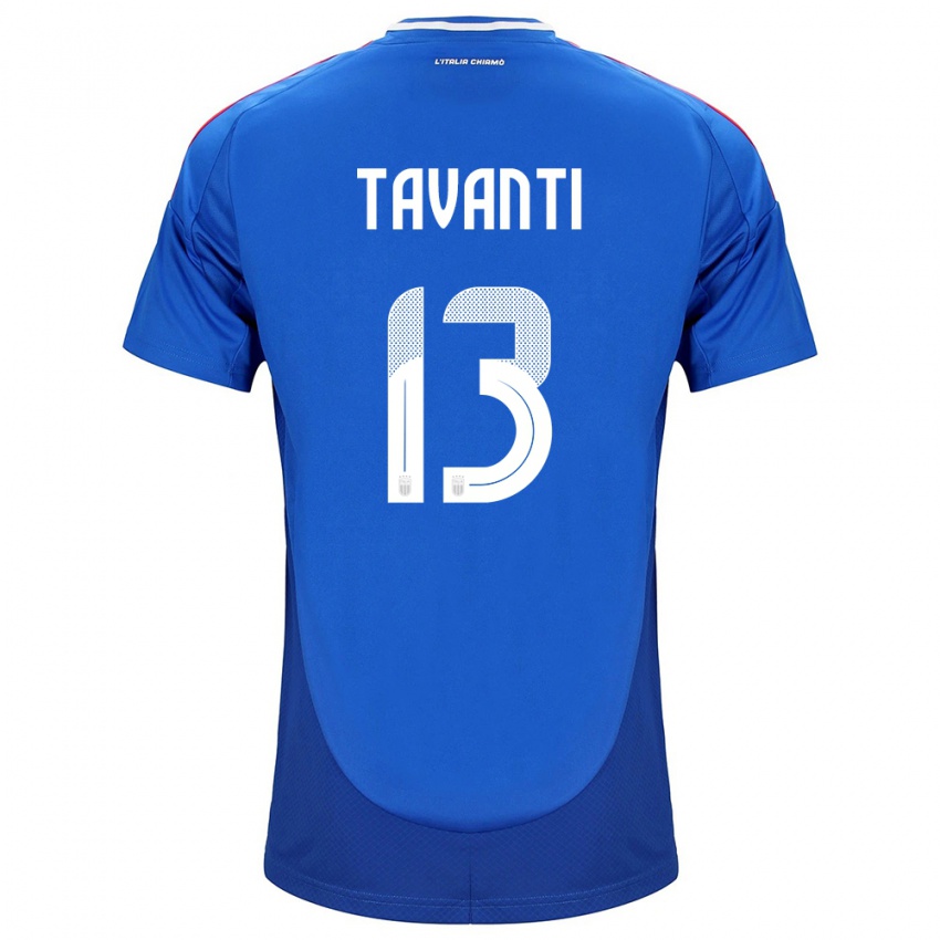 Heren Italië Samuele Tavanti #13 Blauw Thuisshirt Thuistenue 24-26 T-Shirt