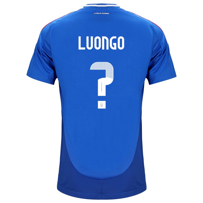 Heren Italië Andrea Luongo #0 Blauw Thuisshirt Thuistenue 24-26 T-Shirt