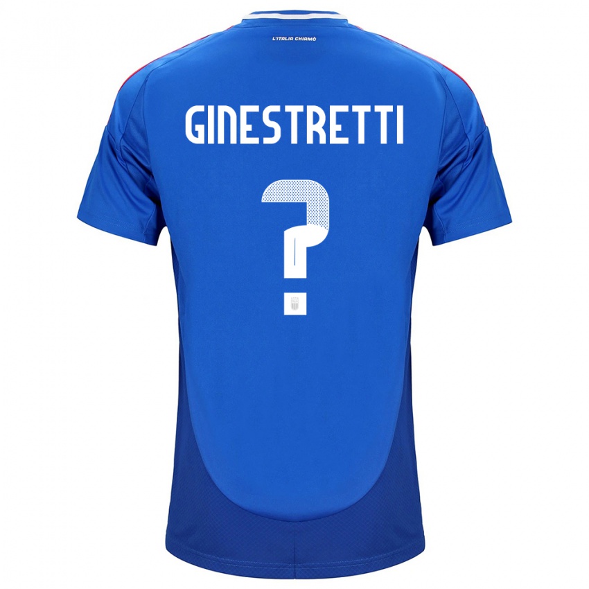 Heren Italië Davide Ginestretti #0 Blauw Thuisshirt Thuistenue 24-26 T-Shirt