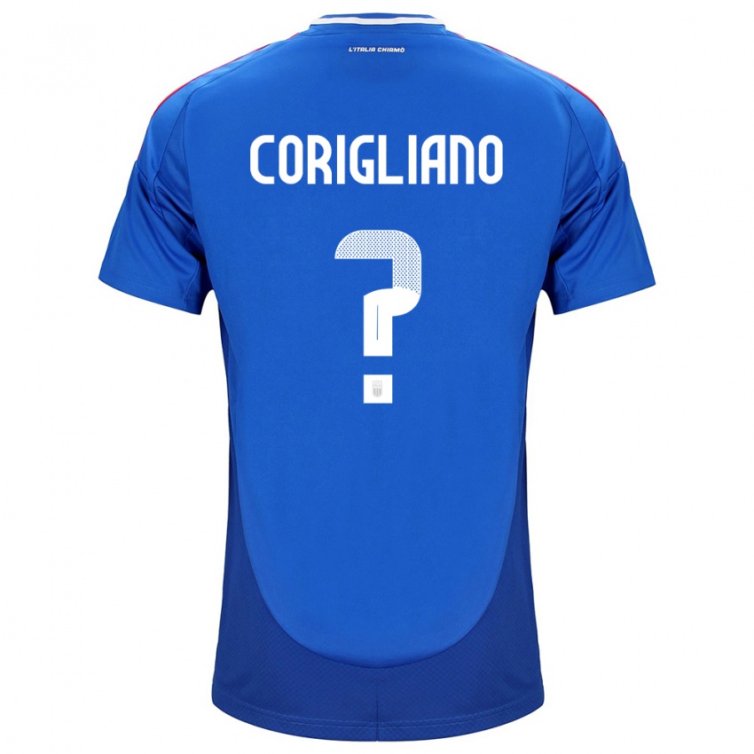 Heren Italië Thomas Corigliano #0 Blauw Thuisshirt Thuistenue 24-26 T-Shirt