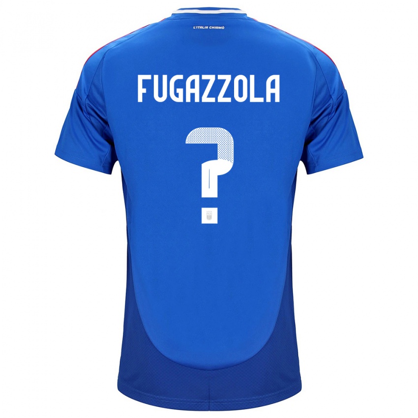 Heren Italië Marcello Fugazzola #0 Blauw Thuisshirt Thuistenue 24-26 T-Shirt