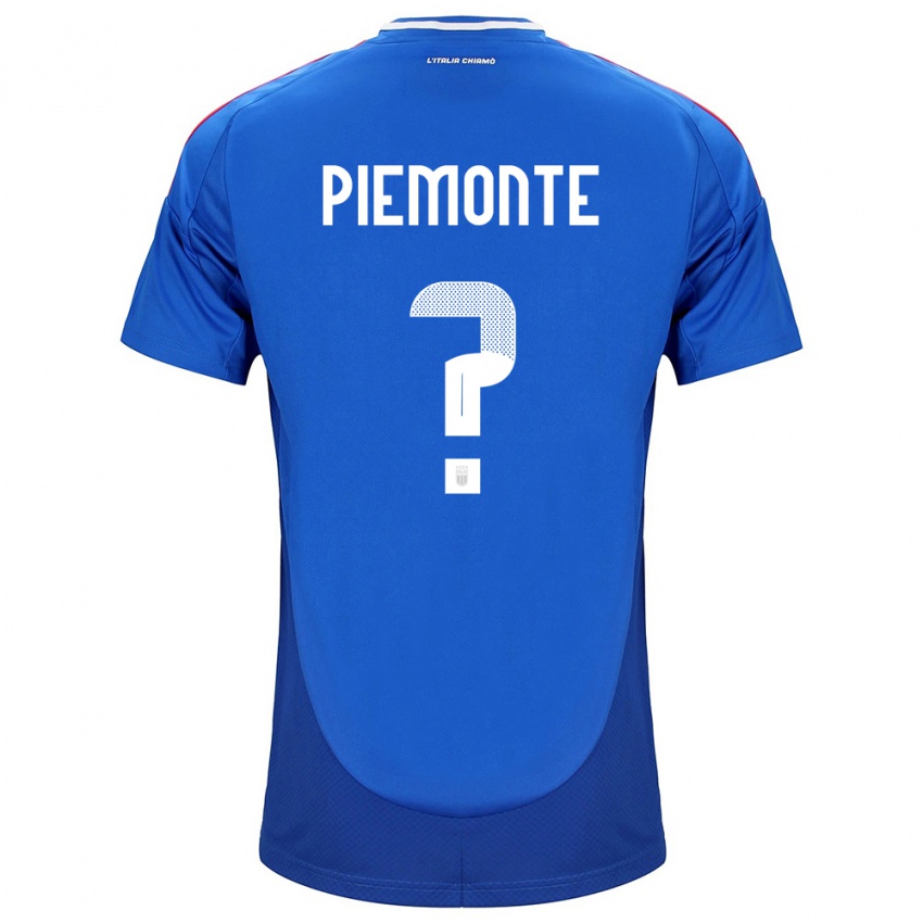 Heren Italië Martina Piemonte #0 Blauw Thuisshirt Thuistenue 24-26 T-Shirt