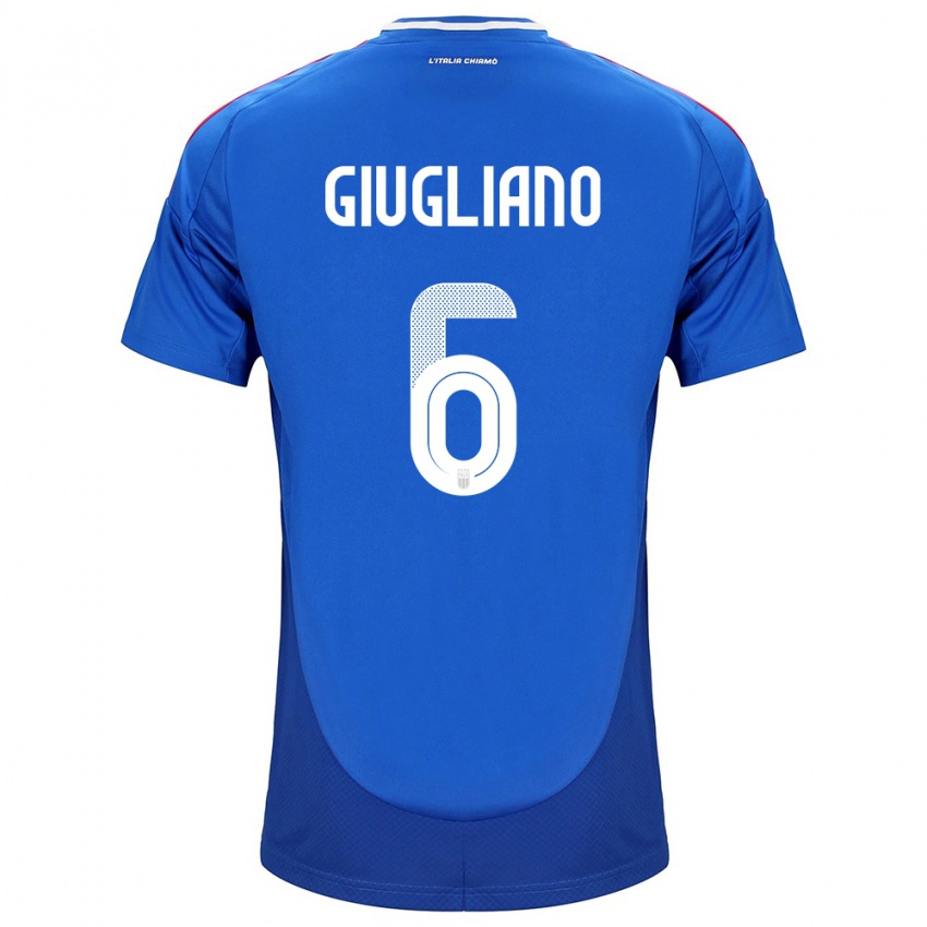 Heren Italië Manuela Giugliano #6 Blauw Thuisshirt Thuistenue 24-26 T-Shirt