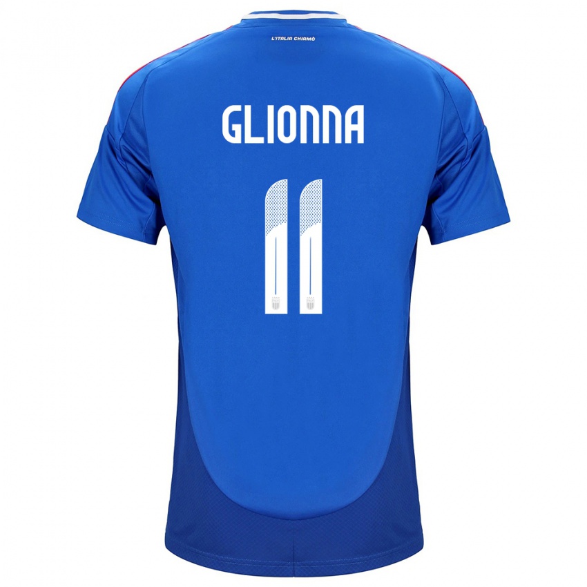 Heren Italië Benedetta Glionna #11 Blauw Thuisshirt Thuistenue 24-26 T-Shirt