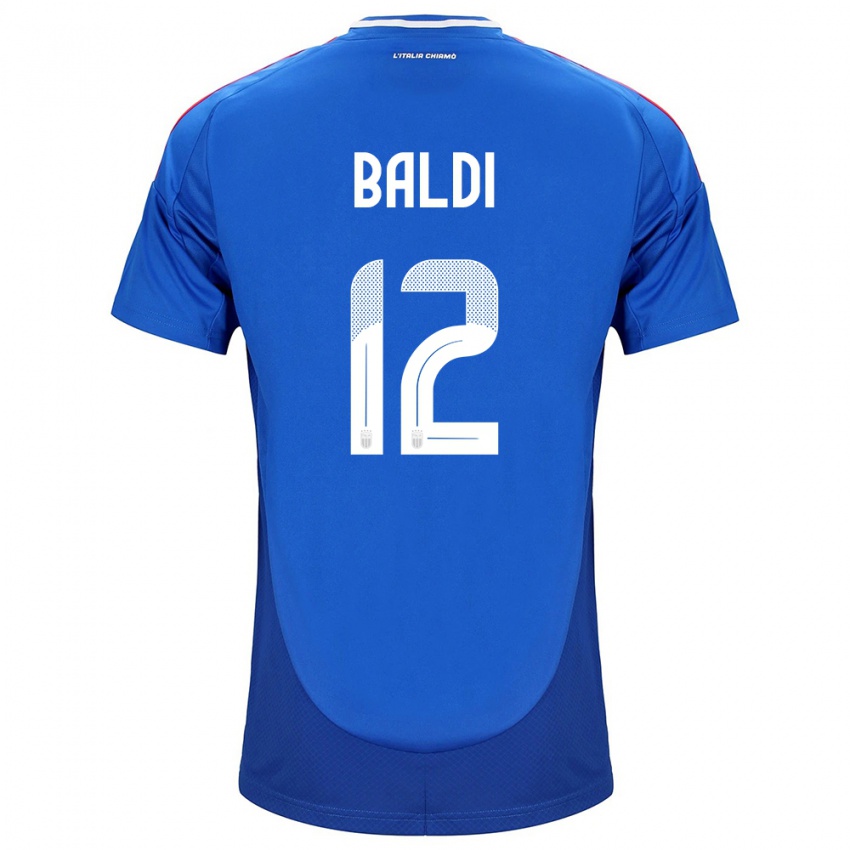 Heren Italië Rachele Baldi #12 Blauw Thuisshirt Thuistenue 24-26 T-Shirt