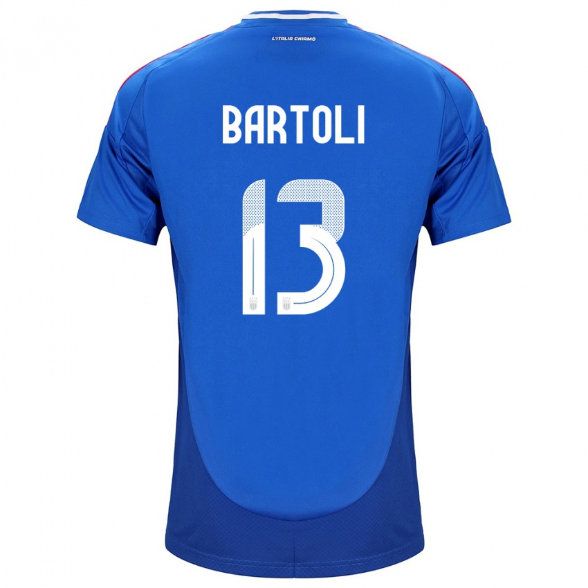 Heren Italië Elisa Bartoli #13 Blauw Thuisshirt Thuistenue 24-26 T-Shirt