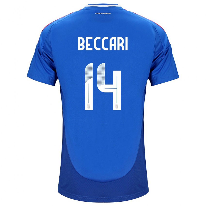 Heren Italië Chiara Beccari #14 Blauw Thuisshirt Thuistenue 24-26 T-Shirt