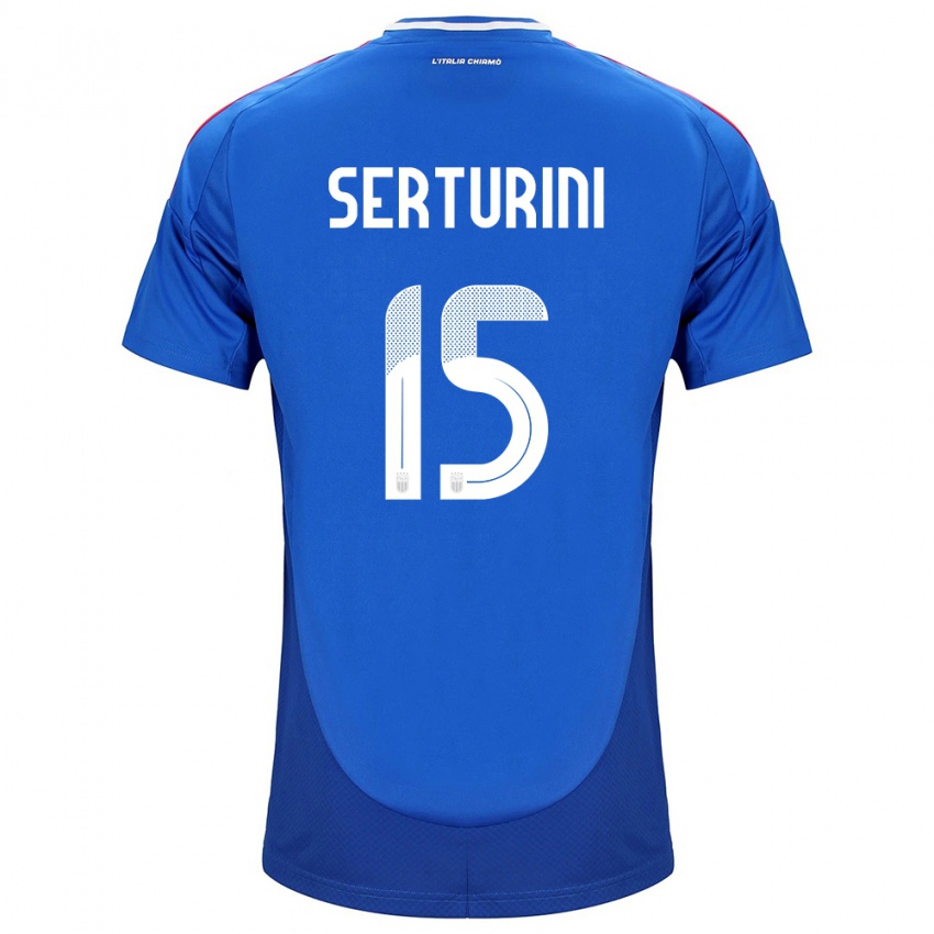 Heren Italië Annamaria Serturini #15 Blauw Thuisshirt Thuistenue 24-26 T-Shirt