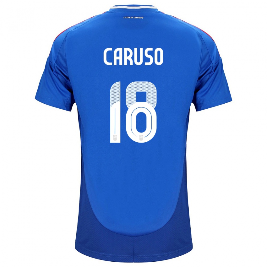 Heren Italië Arianna Caruso #18 Blauw Thuisshirt Thuistenue 24-26 T-Shirt