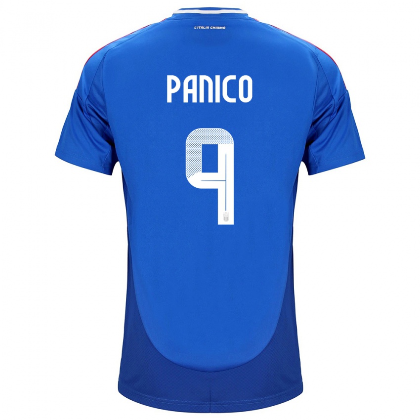 Heren Italië Patrizia Panico #9 Blauw Thuisshirt Thuistenue 24-26 T-Shirt