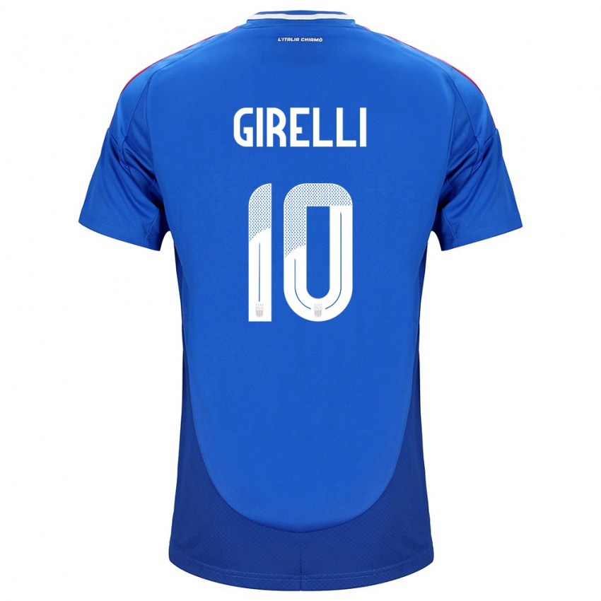 Heren Italië Cristiana Girelli #10 Blauw Thuisshirt Thuistenue 24-26 T-Shirt