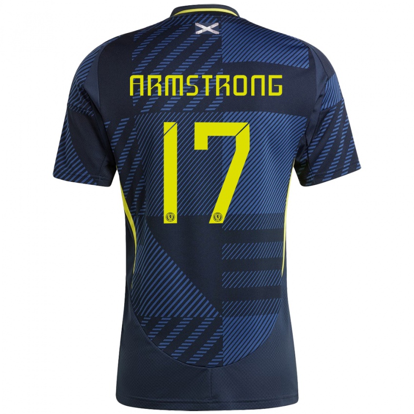 Heren Schotland Stuart Armstrong #17 Donkerblauw Thuisshirt Thuistenue 24-26 T-Shirt