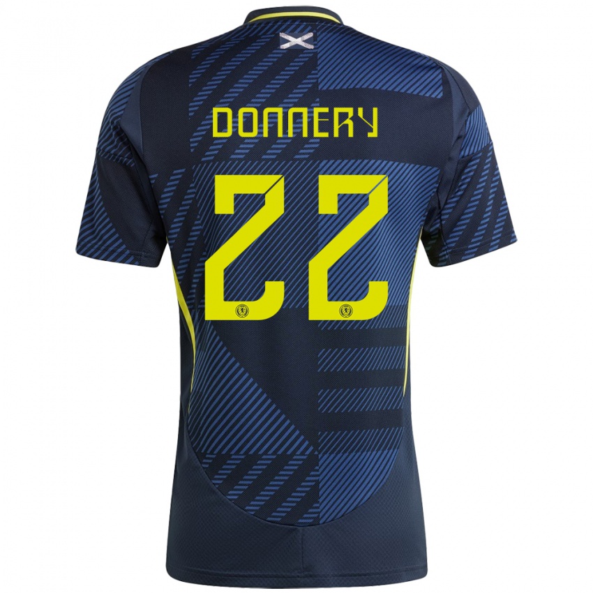 Heren Schotland Julian Donnery #22 Donkerblauw Thuisshirt Thuistenue 24-26 T-Shirt