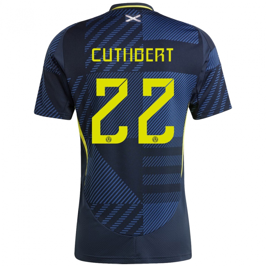 Heren Schotland Erin Cuthbert #22 Donkerblauw Thuisshirt Thuistenue 24-26 T-Shirt