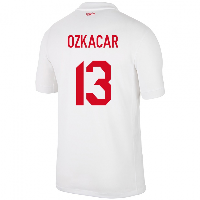 Heren Turkije Cenk Özkacar #13 Wit Thuisshirt Thuistenue 24-26 T-Shirt