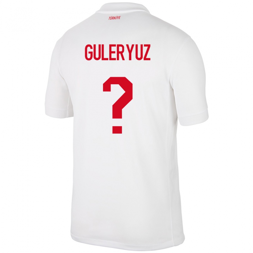 Heren Turkije Göknur Güleryüz #0 Wit Thuisshirt Thuistenue 24-26 T-Shirt