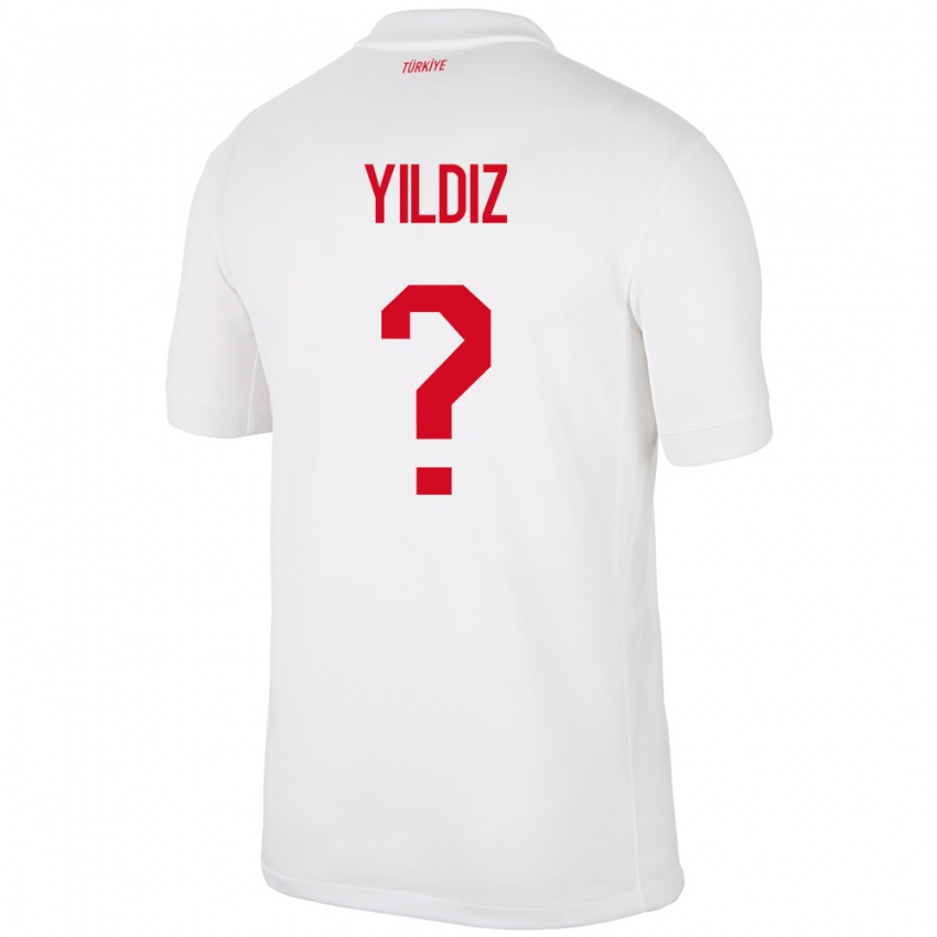 Heren Turkije Mine Yıldız #0 Wit Thuisshirt Thuistenue 24-26 T-Shirt