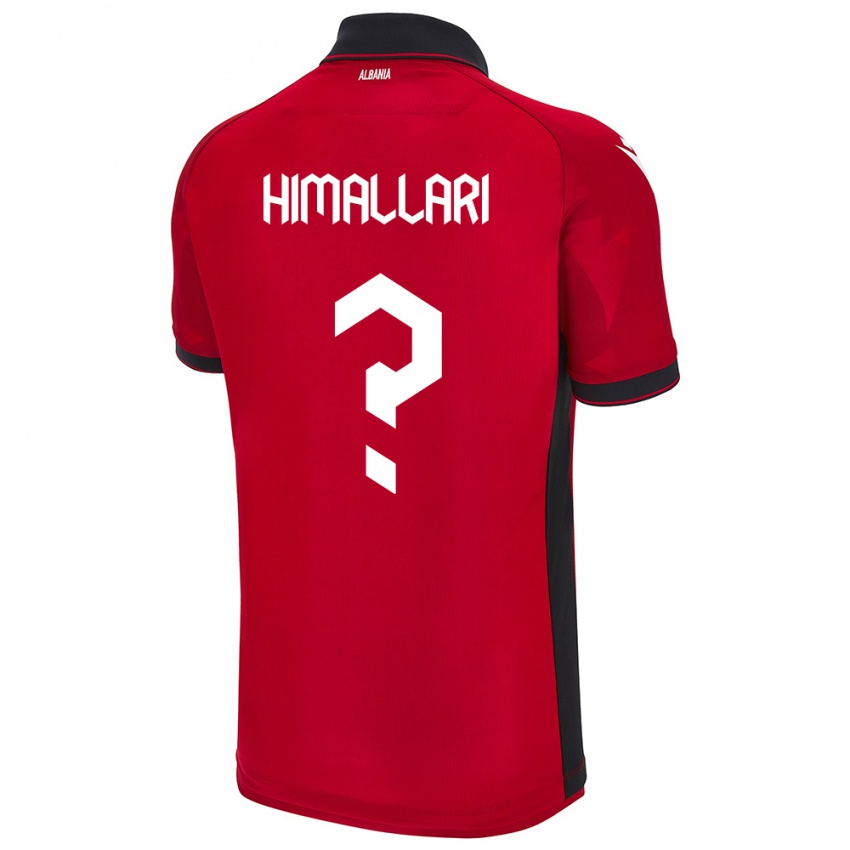 Heren Albanië Elson Himallari #0 Rood Thuisshirt Thuistenue 24-26 T-Shirt