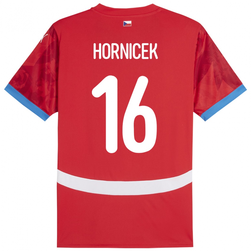 Heren Tsjechië Lukas Hornicek #16 Rood Thuisshirt Thuistenue 24-26 T-Shirt