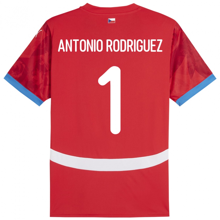 Heren Tsjechië Pedro Antonio Rodriguez #1 Rood Thuisshirt Thuistenue 24-26 T-Shirt