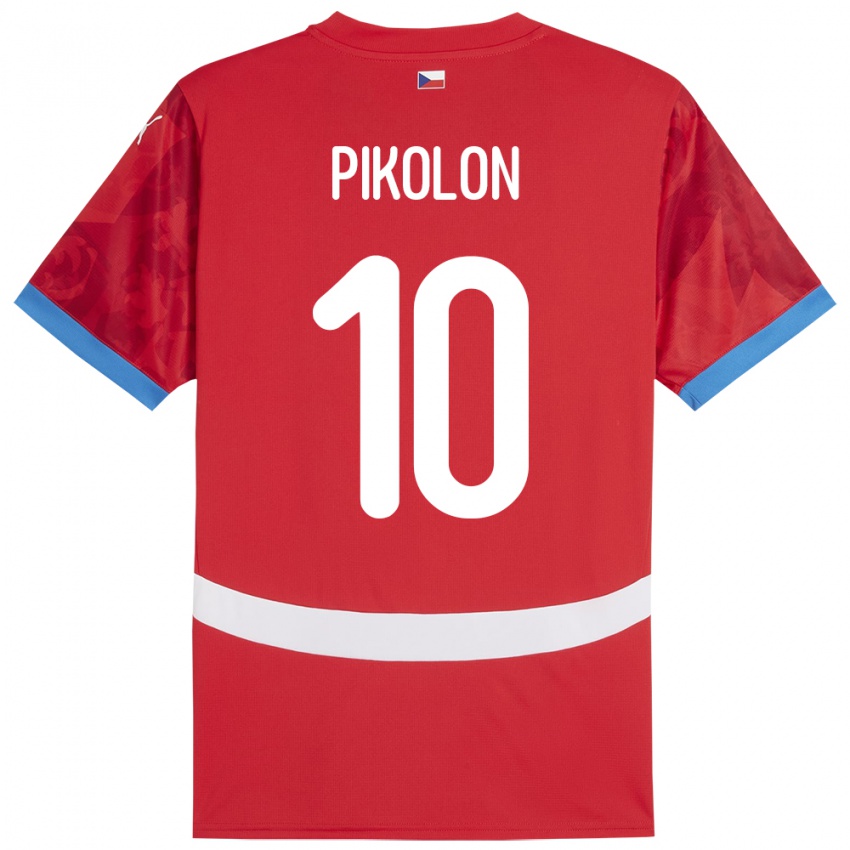 Heren Tsjechië Samuel Pikolon #10 Rood Thuisshirt Thuistenue 24-26 T-Shirt