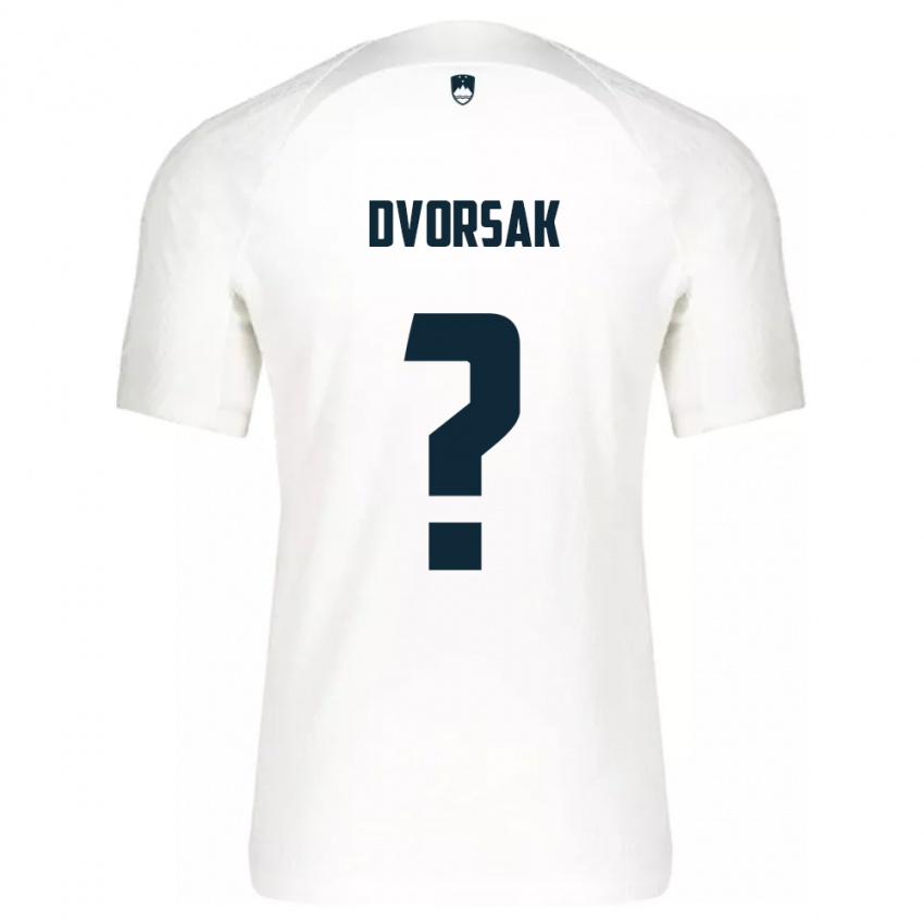 Heren Slovenië Matej Dvorsak #0 Wit Thuisshirt Thuistenue 24-26 T-Shirt